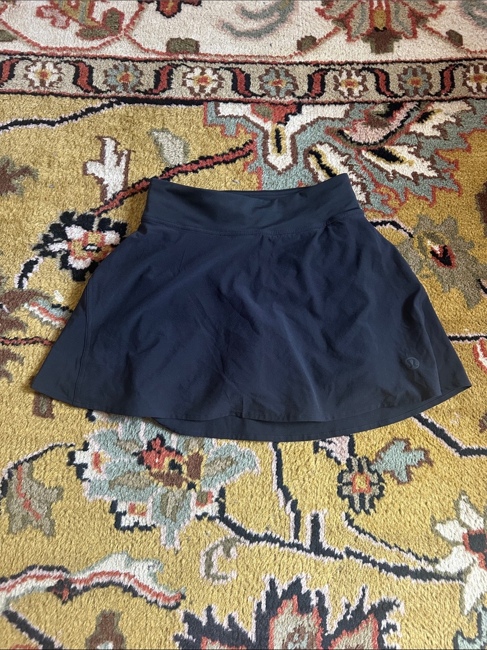 Lululemon Black A-Line Athletic Skirt with Built in Shorts